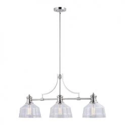 New 🛒 Patriot Lighting® Beloit Satin Nickel 3 Light Chandelier 🔔