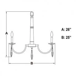 New 🔥 Patriot Lighting® Hoyne Polished Nickel 5 Light Chandelier 👍 -Patriot Lighting Sales H0243 DWG
