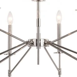 Flash Sale 💯 Patriot Lighting® Kedzie Polished Nickel 9 Light Chandelier ✨ -Patriot Lighting Sales H0260 2