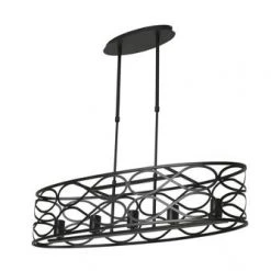 Flash Sale 🧨 Patriot Lighting® Phinny Matte Black 5 Light Island Light ❤️