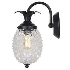 Best deal ❤️ Patriot Lighting® Pineapple Matte Black Outdoor Wall Light ✨ -Patriot Lighting Sales IOL557BK Mside