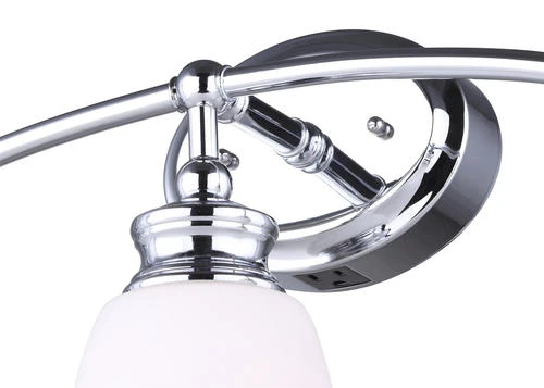 New ✨ Patriot Lighting® Palms Chrome 3-Light Vanity Light With Outlet ⌛ 5 New ✨ Patriot Lighting® Palms Chrome 3-Light Vanity Light With Outlet ⌛ - Image 3