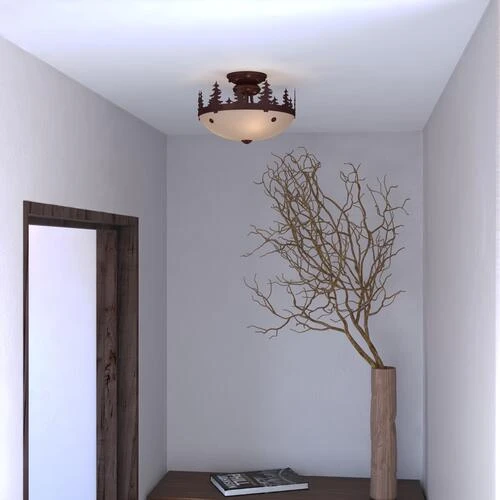Best Sale 🔔 Patriot Lighting® Yosemite Burnished Bronze 2 Light Semi-Flush Mount Ceiling Light 😀 4 Best Sale 🔔 Patriot Lighting® Yosemite Burnished Bronze 2 Light Semi-Flush Mount Ceiling Light 😀 - Image 2