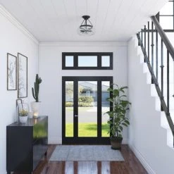 Deals 🧨 Patriot Lighting® Harlee Matte Black 2-Light Semi-Flush Mount Ceiling Light 😍 -Patriot Lighting Sales LS3518400 20719 P SC