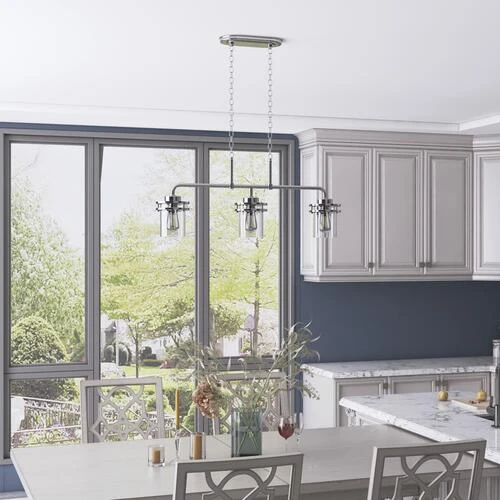 Top 10 🎁 Patriot Lighting® Joska Brushed Nickel 3 Light Island Light ⭐ 4 Top 10 🎁 Patriot Lighting® Joska Brushed Nickel 3 Light Island Light ⭐ - Image 2