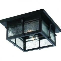 Budget 🥰 Patriot Lighting® Wren Matte Black 2-Light Outdoor Flush Mount Ceiling Light 🔥 -Patriot Lighting Sales MND2523E 4