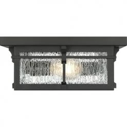 Budget 🥰 Patriot Lighting® Wren Matte Black 2-Light Outdoor Flush Mount Ceiling Light 🔥 -Patriot Lighting Sales MND2523E 5