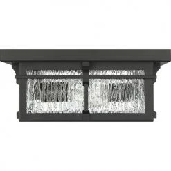 Budget 🥰 Patriot Lighting® Wren Matte Black 2-Light Outdoor Flush Mount Ceiling Light 🔥 -Patriot Lighting Sales MND2523E 6