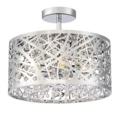 Hot Sale 💯 Patriot Lighting® Elegant Home Braylen Chrome 5-Light Semi-Flush Mount Ceiling Light ✔️