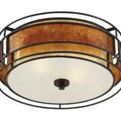 Deals 🔔 Patriot Lighting® Lorenzo Bronze 2-Light Flush Mount Ceiling Light ✨ -Patriot Lighting Sales MND3407H 3