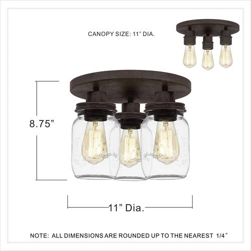 Top 10 ✨ Patriot Lighting® Wheland Matte Black 3-Light Semi-Flush Mount Ceiling Light 🔥 6 Top 10 ✨ Patriot Lighting® Wheland Matte Black 3-Light Semi-Flush Mount Ceiling Light 🔥 - Image 4