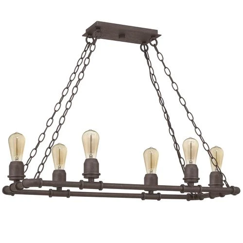 Hot Sale 🤩 Patriot Lighting® Elegant Home Pipper Matte Black 6 Light Island Light ✔️ 4 Hot Sale 🤩 Patriot Lighting® Elegant Home Pipper Matte Black 6 Light Island Light ✔️ - Image 2