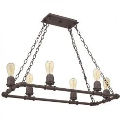 Hot Sale 🤩 Patriot Lighting® Elegant Home Pipper Matte Black 6 Light Island Light ✔️ 11 Hot Sale 🤩 Patriot Lighting® Elegant Home Pipper Matte Black 6 Light Island Light ✔️ -Patriot Lighting Sales MND4313A1 3