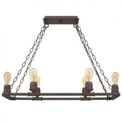 Hot Sale 🤩 Patriot Lighting® Elegant Home Pipper Matte Black 6 Light Island Light ✔️ 12 Hot Sale 🤩 Patriot Lighting® Elegant Home Pipper Matte Black 6 Light Island Light ✔️ -Patriot Lighting Sales MND4313A1 4