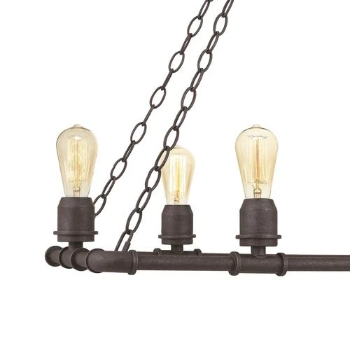 Hot Sale 🤩 Patriot Lighting® Elegant Home Pipper Matte Black 6 Light Island Light ✔️ 7 Hot Sale 🤩 Patriot Lighting® Elegant Home Pipper Matte Black 6 Light Island Light ✔️ - Image 5