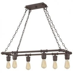 Hot Sale 🤩 Patriot Lighting® Elegant Home Pipper Matte Black 6 Light Island Light ✔️ 14 Hot Sale 🤩 Patriot Lighting® Elegant Home Pipper Matte Black 6 Light Island Light ✔️ -Patriot Lighting Sales MND4313A1 6