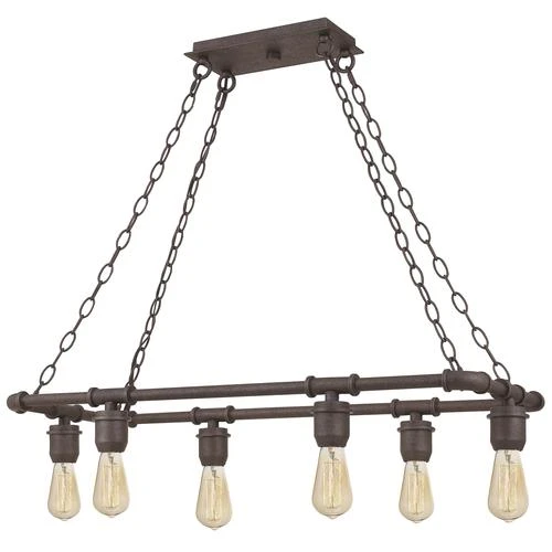 Hot Sale 🤩 Patriot Lighting® Elegant Home Pipper Matte Black 6 Light Island Light ✔️ 8 Hot Sale 🤩 Patriot Lighting® Elegant Home Pipper Matte Black 6 Light Island Light ✔️ - Image 6