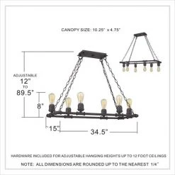 Hot Sale 🤩 Patriot Lighting® Elegant Home Pipper Matte Black 6 Light Island Light ✔️ 15 Hot Sale 🤩 Patriot Lighting® Elegant Home Pipper Matte Black 6 Light Island Light ✔️ -Patriot Lighting Sales MND4313A1 DIM
