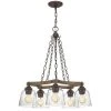 Best Sale 🔔 Patriot Lighting® Elegant Home Astaria 5-Light Matte Black & Faux Wood Chandelier ⭐ -Patriot Lighting Sales MND4326A