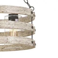 Best reviews of ❤️ Patriot Lighting® Elegant Home Darring Matte Black & Faux Wood 3-Light Pendant ✨ -Patriot Lighting Sales MND4335A 5