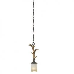 Outlet 😀 Patriot Lighting® Yoho Black Walnut Mini Pendant ⌛