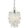 Best Pirce 🌟 Patriot Lighting® Elsa Capiz Shell Satin Nickel Pendant 💯 -Patriot Lighting Sales P0141