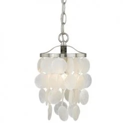 Best Pirce 🌟 Patriot Lighting® Elsa Capiz Shell Satin Nickel Pendant 💯