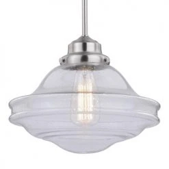 Best Pirce 🛒 Patriot Lighting® Huntley Satin Nickel 1 Light Pendant 🥰 -Patriot Lighting Sales P0268 3