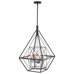 Hot Sale 👏 Patriot Lighting® Bartlett Oil Rubbed Bronze 4 Light Pendant ✔️