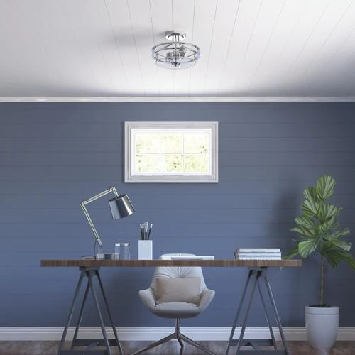 Wholesale 🧨 Patriot Lighting® Joska Brushed Nickel 2-Light Semi-Flush Mount Ceiling Light 🔔 4 Wholesale 🧨 Patriot Lighting® Joska Brushed Nickel 2-Light Semi-Flush Mount Ceiling Light 🔔 - Image 2