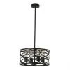 Hot Sale ⌛ Patriot Lighting® Phinny Matte Black 4-Light Pendant/Semi-Flush Mount Ceiling Light 👍 -Patriot Lighting Sales SFM4MBK