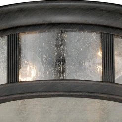 Coupon 💯 Patriot Lighting® Hanover Brushed Iron 2-Light Outdoor Flush Mount Light ✨ -Patriot Lighting Sales T0155 2