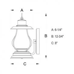 Buy ⭐ Patriot Lighting® Dockside Weathered Patina Outdoor Wall Light 🎁 -Patriot Lighting Sales T0215 DWG