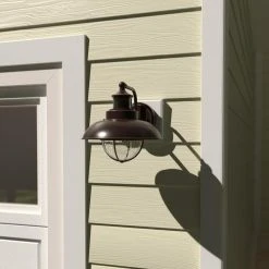 Hot Sale 🧨 Patriot Lighting® Dualux® Harwich Burnished Bronze Outdoor Wall Light 💯 -Patriot Lighting Sales T0263 LF1