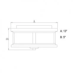 Brand new ⭐ Patriot Lighting® Cumberland Rust Iron 2-Light Outdoor Flush Mount Light 🎁 -Patriot Lighting Sales T0290 DWG