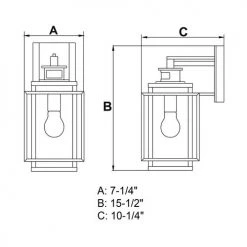 New 😀 Patriot Lighting® Dualux® Hyde Park Espresso Bronze Outdoor Wall Light ❤️ 11 New 😀 Patriot Lighting® Dualux® Hyde Park Espresso Bronze Outdoor Wall Light ❤️ -Patriot Lighting Sales T0296 DWG
