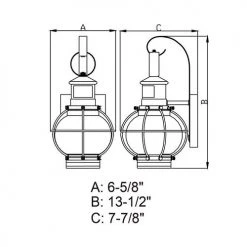 Buy 😍 Patriot Lighting® Dualux® Chatham Burnished Bronze Outdoor Wall Light ⌛ -Patriot Lighting Sales T0326 DWG