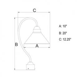 Cheapest ✨ Patriot Lighting® Outland Aged Iron Outdoor Post Light ⌛ -Patriot Lighting Sales T0348 DWG