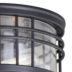 Brand new ✔️ Patriot Lighting® Wrightwood Vintage Black 2-Light Outdoor Flush Mount Light ⌛ -Patriot Lighting Sales T0361 2