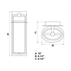 Top 10 👍 Patriot Lighting® Logan Carbon Bronze LED Outdoor Wall Light ⌛ -Patriot Lighting Sales T0425 DWG