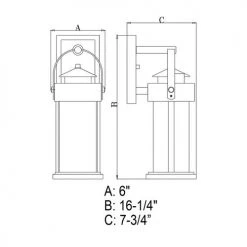 Promo 😀 Patriot Lighting® Cumberland Textured Dark Bronze And Burnished Oak Outdoor Wall Light ✨ 11 Promo 😀 Patriot Lighting® Cumberland Textured Dark Bronze And Burnished Oak Outdoor Wall Light ✨ -Patriot Lighting Sales T0445 DWG