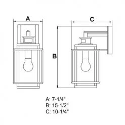 Promo 🎉 Patriot Lighting® Dualux® Hyde Park Espresso Bronze Outdoor Wall Light 🎉 -Patriot Lighting Sales T0469 DWG