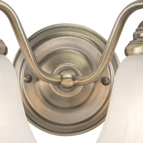 Brand new 🔥 Patriot Lighting® Standford Antique Brass 2 Light Vanity Light 🤩 4 Brand new 🔥 Patriot Lighting® Standford Antique Brass 2 Light Vanity Light 🤩 - Image 2