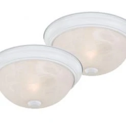Best Sale 🌟 Patriot Lighting® Stella White 1-Light Flush Mount Ceiling Light - 2 Pack 💯