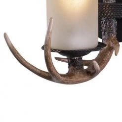 New ⌛ Patriot Lighting® Yoho Black Walnut 1 Light Antler Vanity Light 🌟 -Patriot Lighting Sales W0032 2