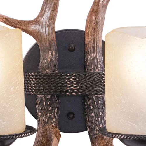 Best Sale ⭐ Patriot Lighting® Yoho Black Walnut 2 Light Antler Vanity Light 🥰 4 Best Sale ⭐ Patriot Lighting® Yoho Black Walnut 2 Light Antler Vanity Light 🥰 - Image 2