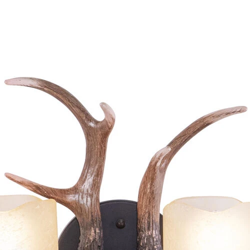 Best Sale ⭐ Patriot Lighting® Yoho Black Walnut 2 Light Antler Vanity Light 🥰 6 Best Sale ⭐ Patriot Lighting® Yoho Black Walnut 2 Light Antler Vanity Light 🥰 - Image 4
