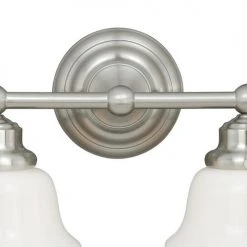 Best Pirce ⭐ Patriot Lighting® Huntley Satin Nickel 2 Light Vanity Light ⌛ -Patriot Lighting Sales W0169 3