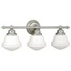 Best deal ⭐ Patriot Lighting® Huntley Satin Nickel 3 Light Vanity Light 🌟 -Patriot Lighting Sales W0171