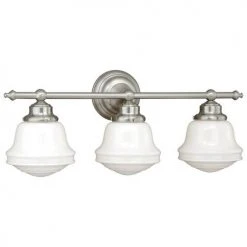 Best deal ⭐ Patriot Lighting® Huntley Satin Nickel 3 Light Vanity Light 🌟